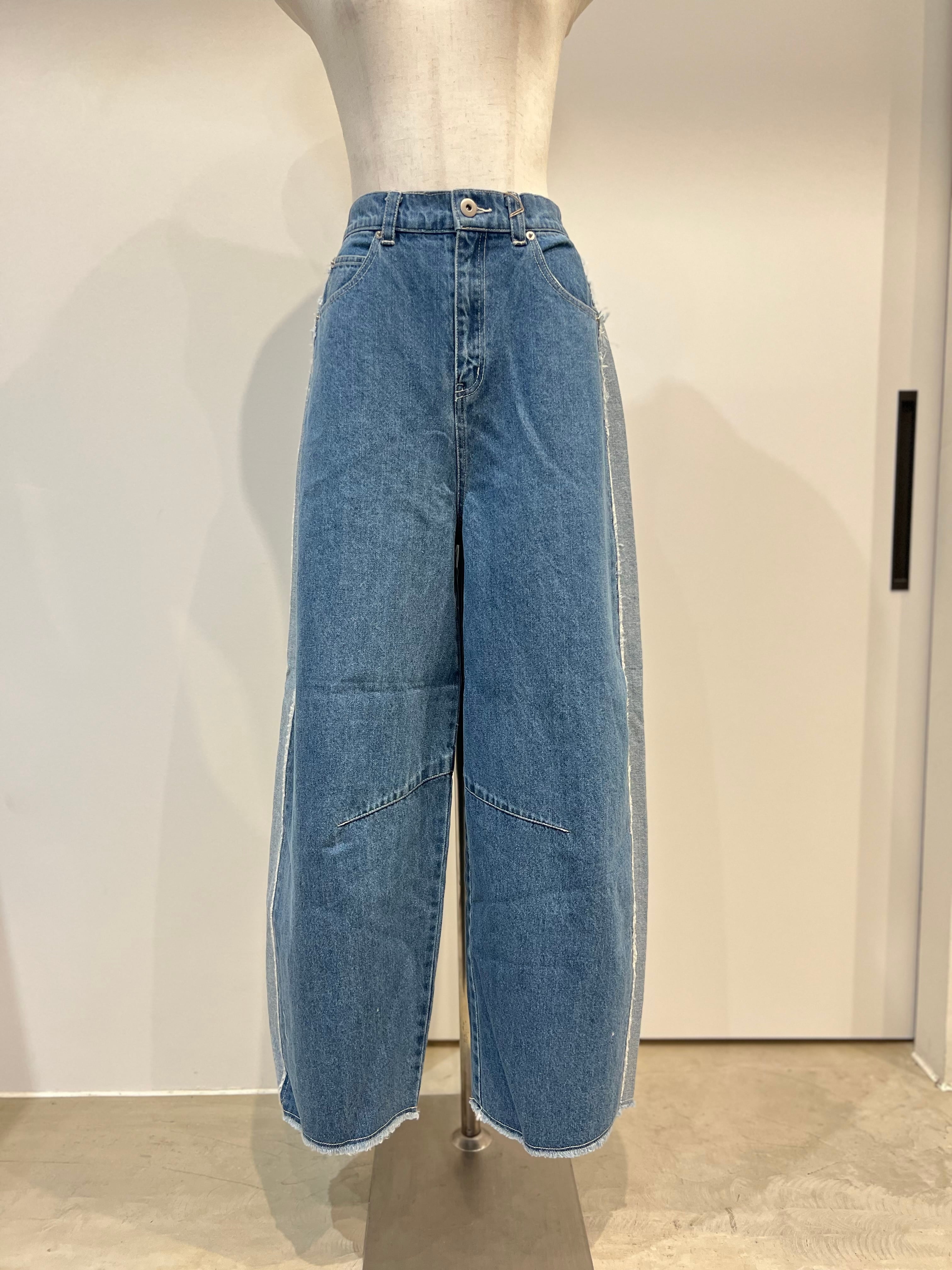 【選べるボトム】切替デザインデニムBlue