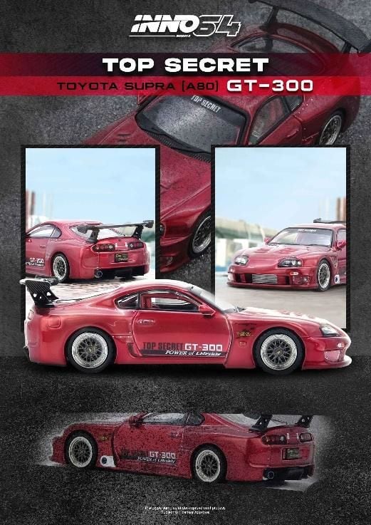 INNO64イノモデルトヨタ スープラ & マッドマイク ミニカー8台セット Tokyo Auto Salon 2025 Exclusive 1:64 inno64 Toyota Supra JZA80 Top