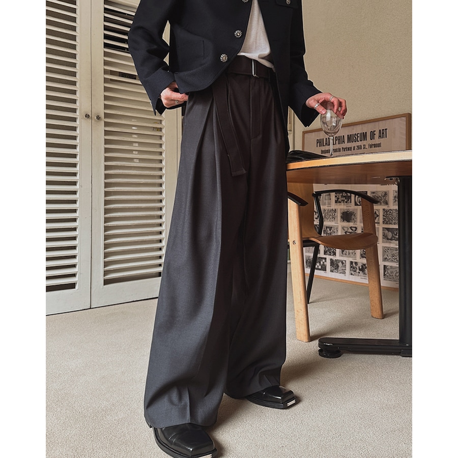 ベルテッドワイドスラックス|Belted Wide Slacks 【k84】 | BC369 ベルテッドワイドスラックス|Belted Wide Slacks 【k84】 | BC369