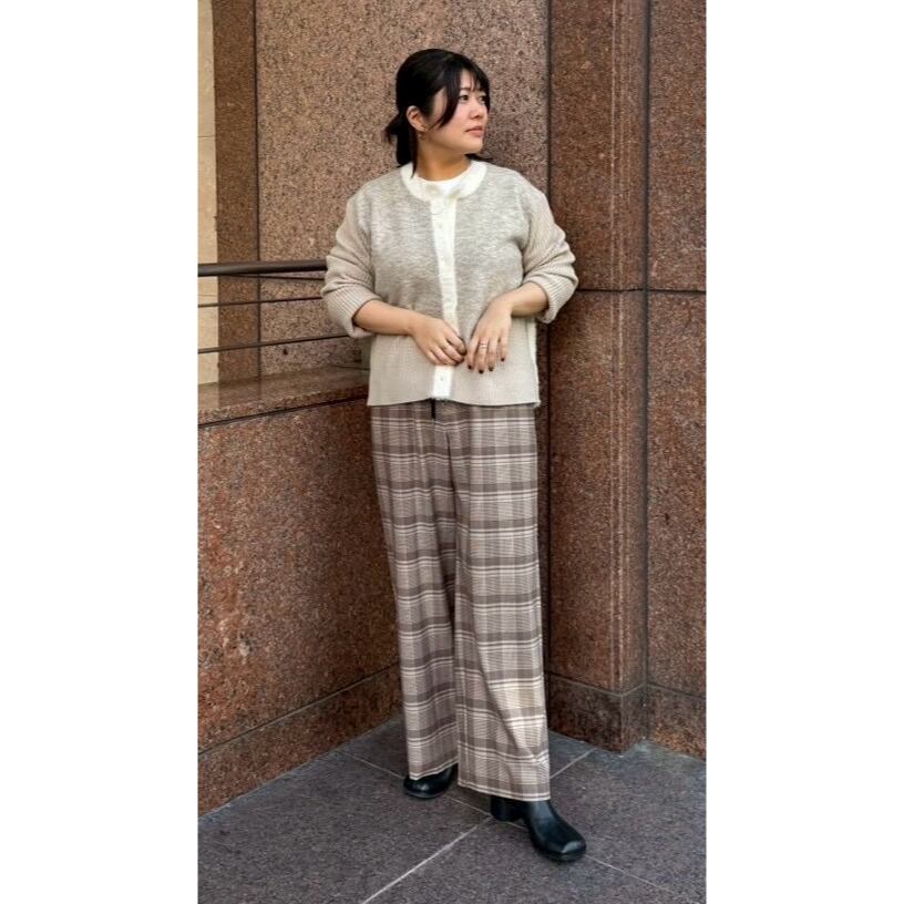 福岡店  159cm  /  brown check  サイズ２