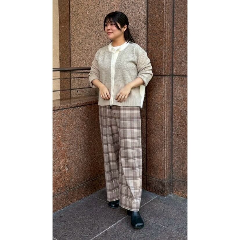 福岡店  159cm  /  brown check  サイズ２