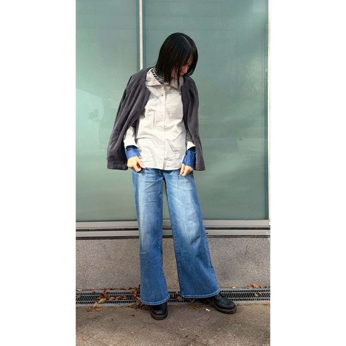 福岡店  170cm  /  着用カラー オフ×BK/ブルー