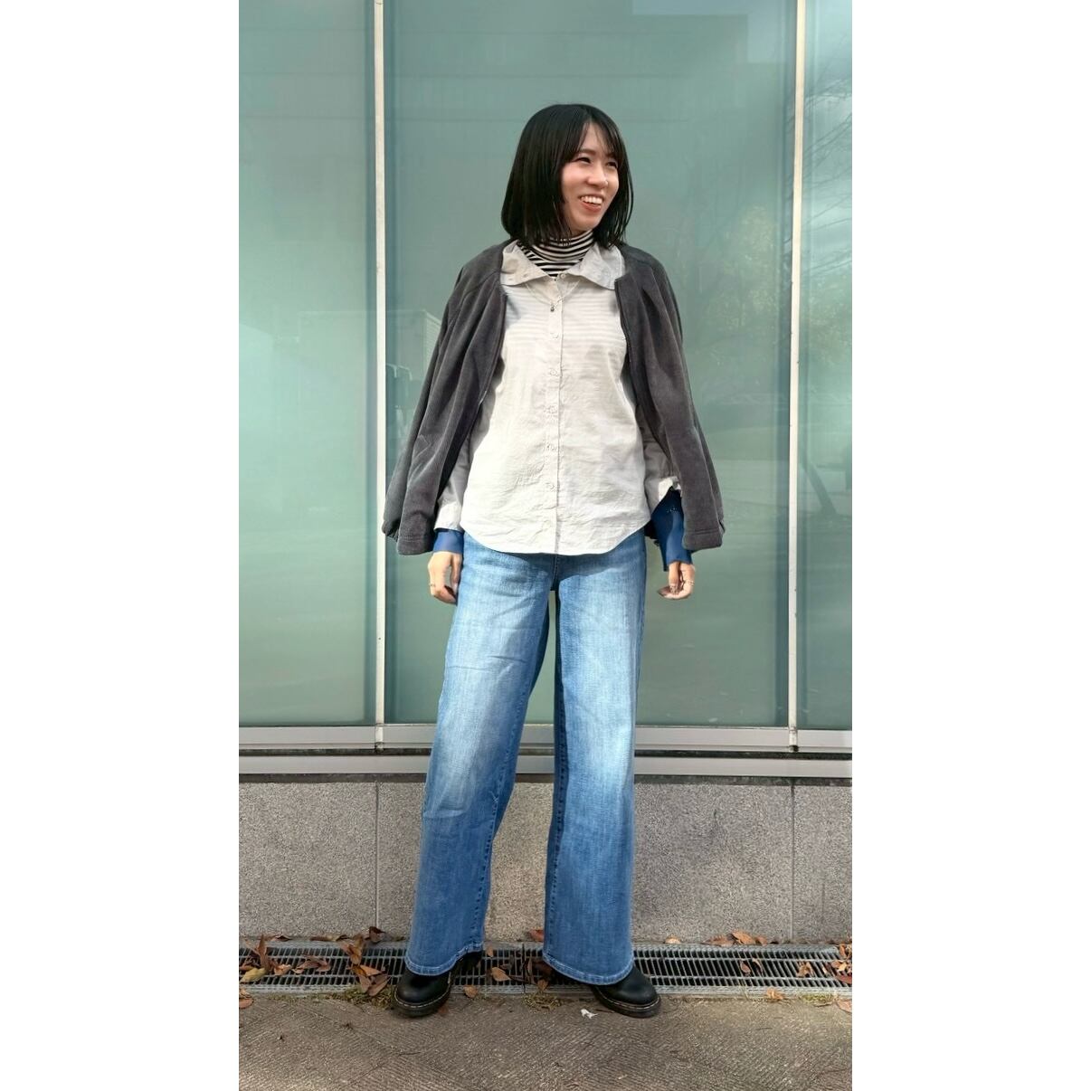 福岡店  170cm  /  着用カラー オフ×BK/ブルー