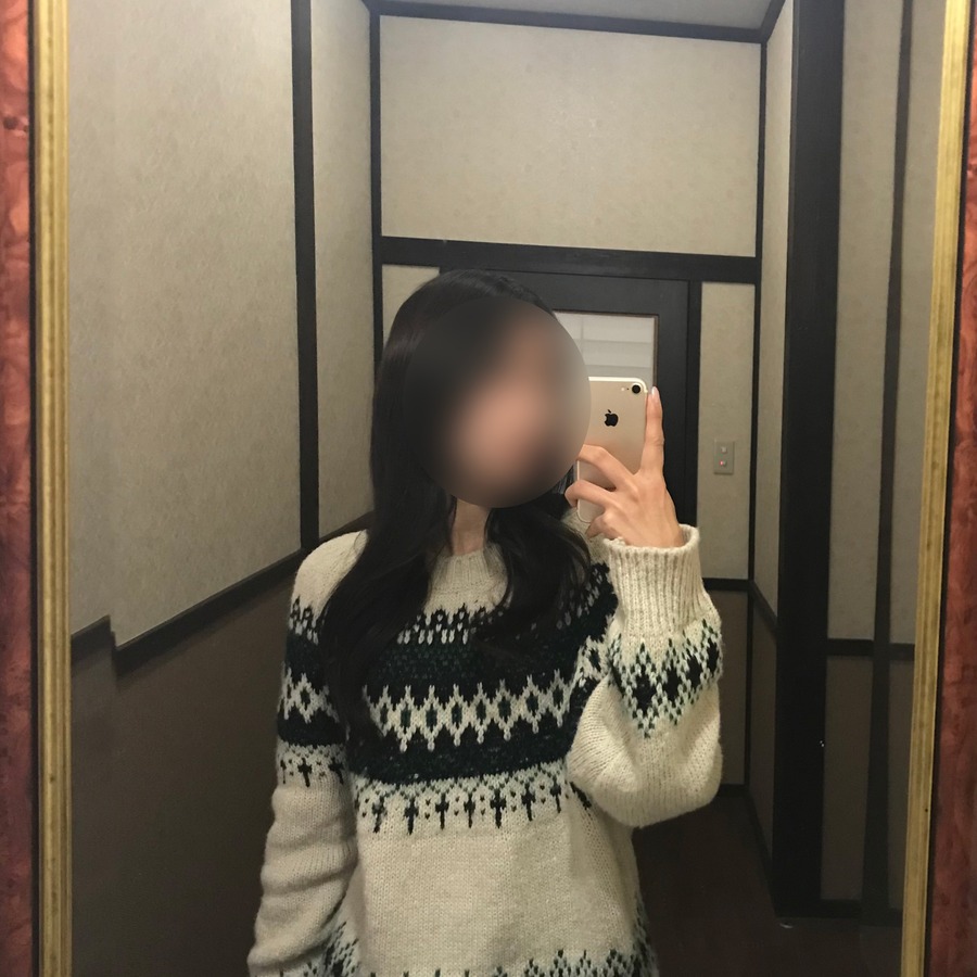 158cm beige F着用