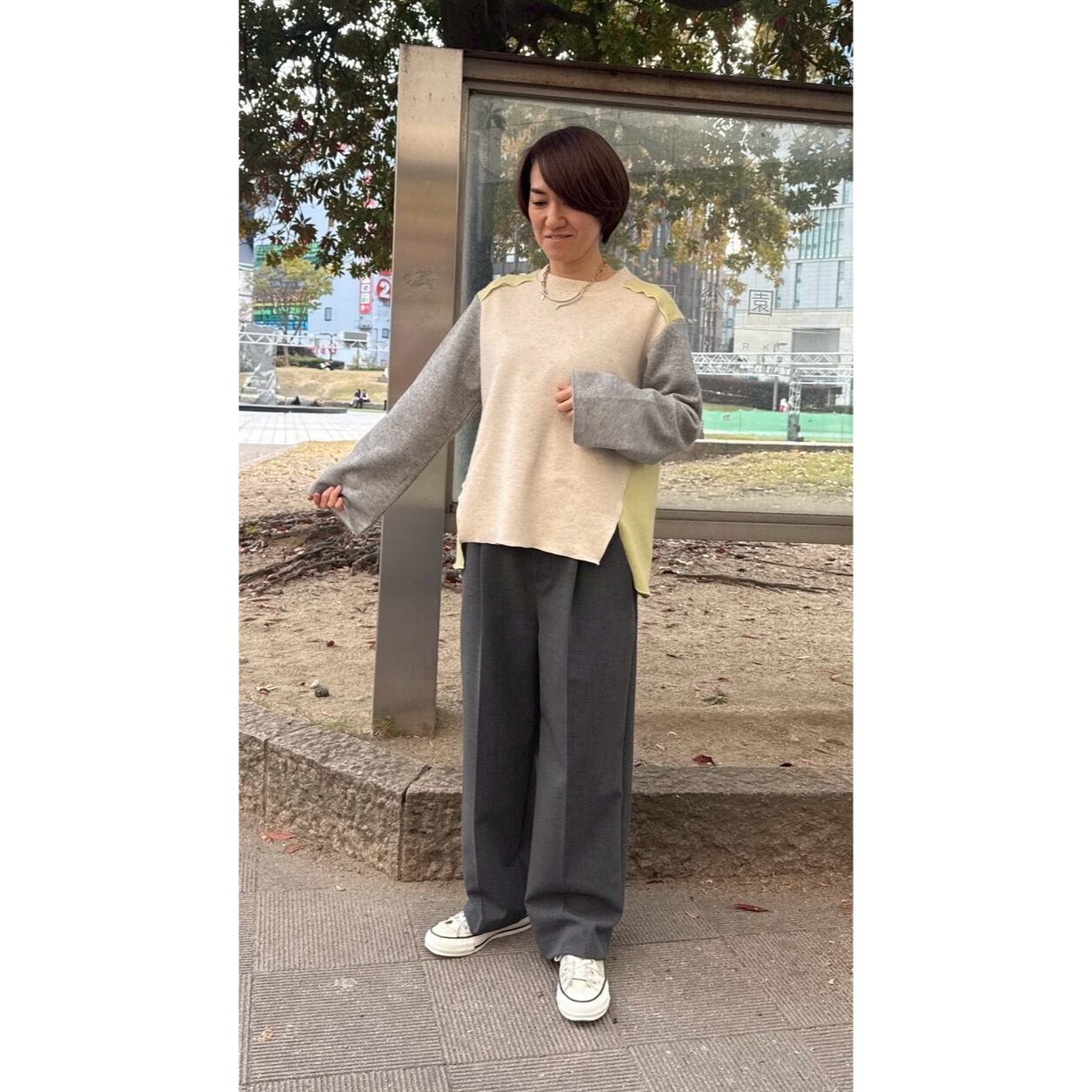 福岡店  154cm  /  着用カラー イエロー系