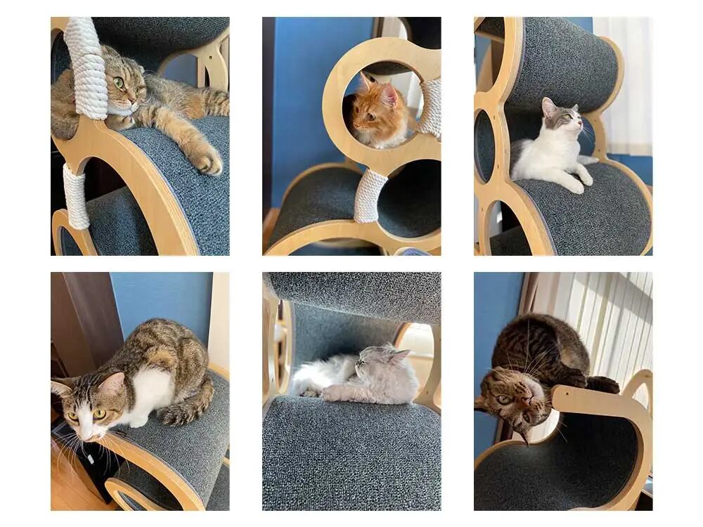 キャットタワー　ネコシア　S-CAT リッチクリーム necocia キャットタワー S-CAT | Pet Salone