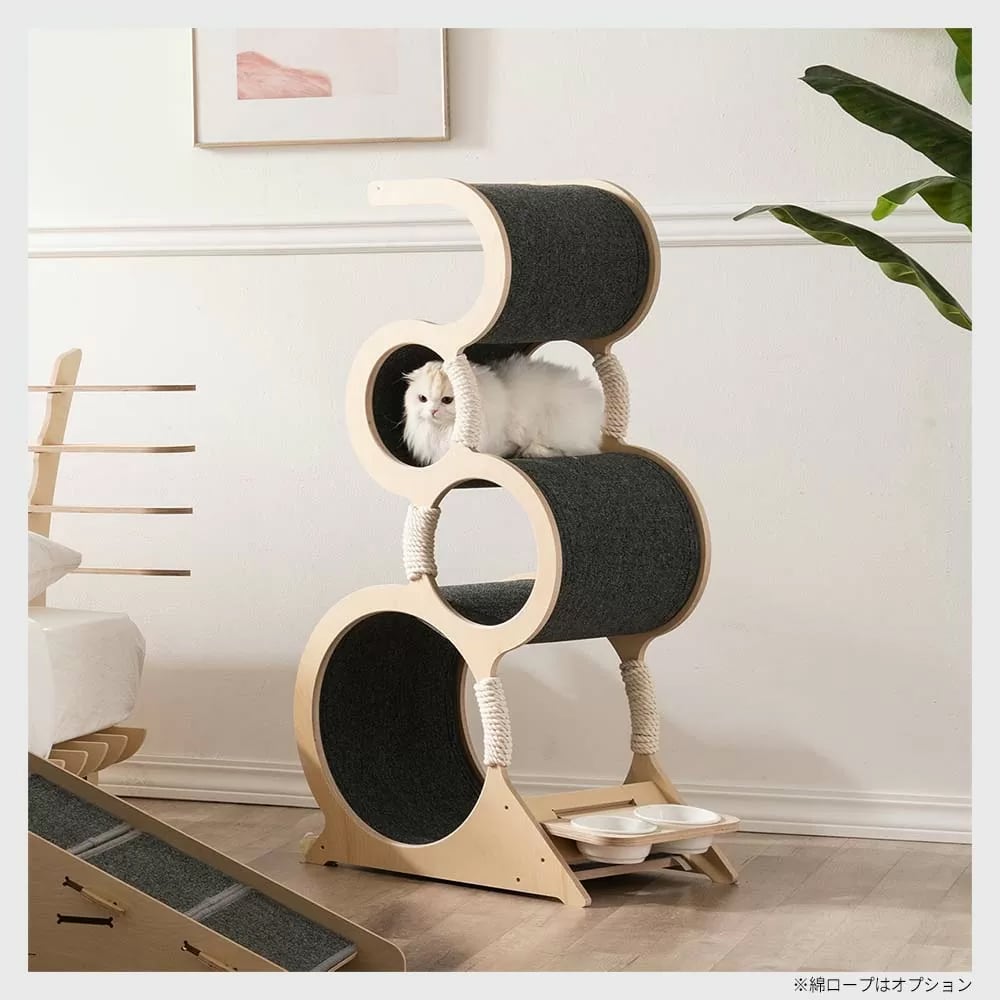 キャットタワー　ネコシア　S-CAT リッチクリーム necocia キャットタワー S-CAT | Pet Salone