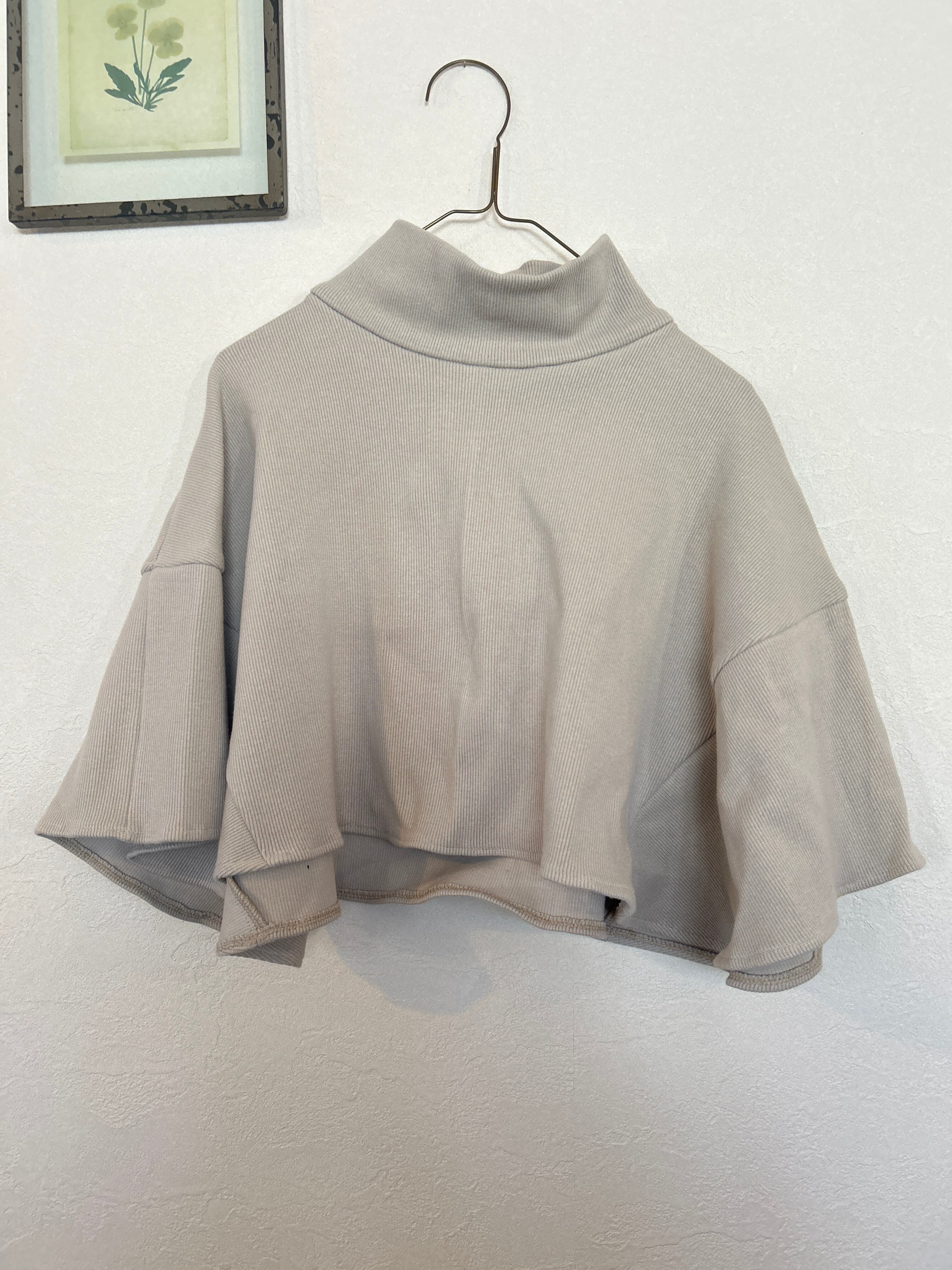 厚手リブニットベージュ