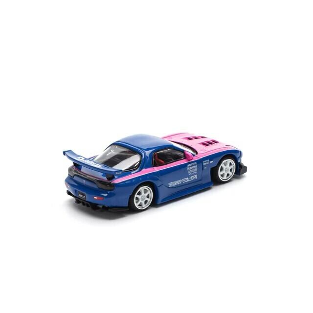 POP RACE 1/64 MAZDA RX7 RE-AMEMIYA BLUE PINK 1/64 マツダ RX7 RE