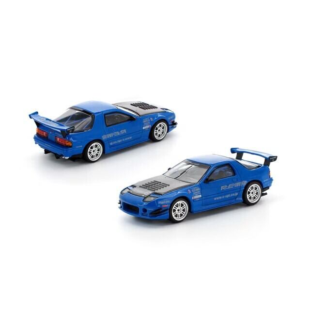 POP RACE 1/64 MAZDA RX-7 (FC3S) RE-AMEMIYA - RE-AMEMIYA BLUE 1/64