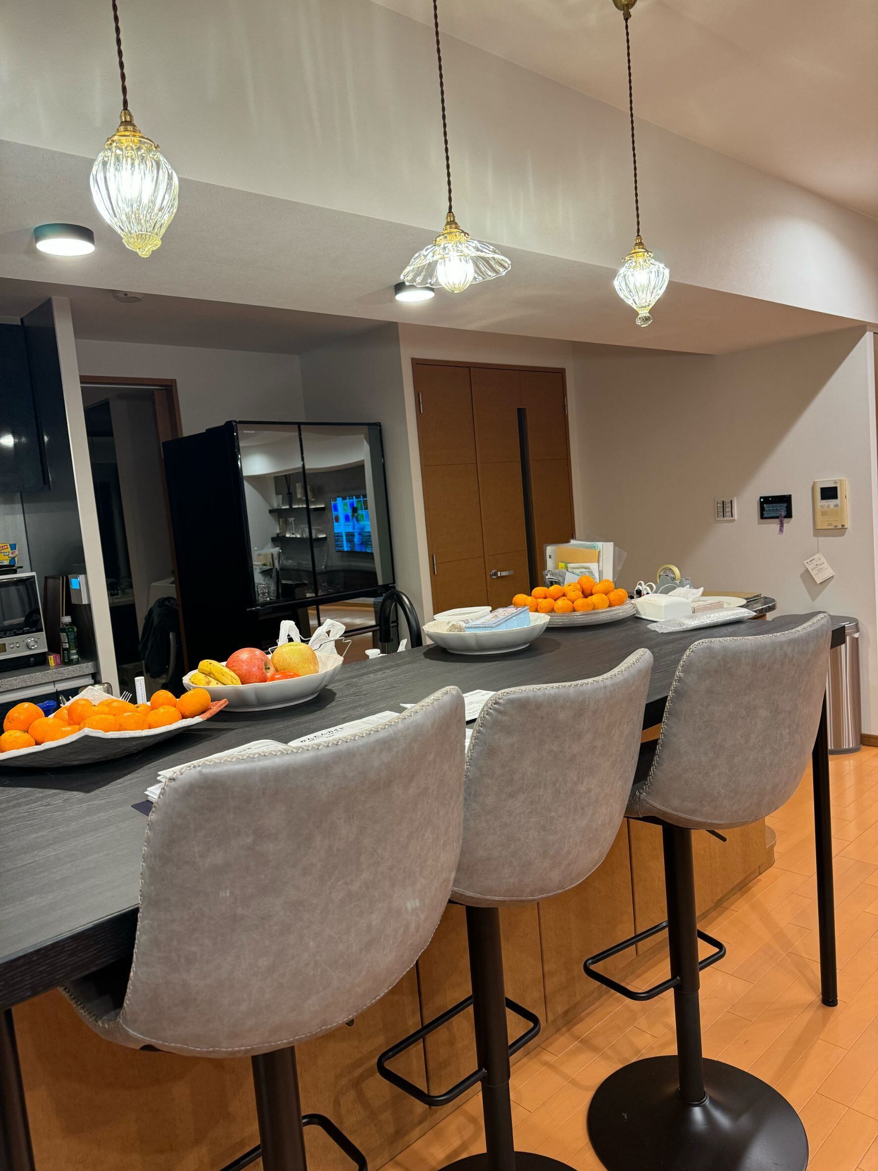 キッチンカウンターの上