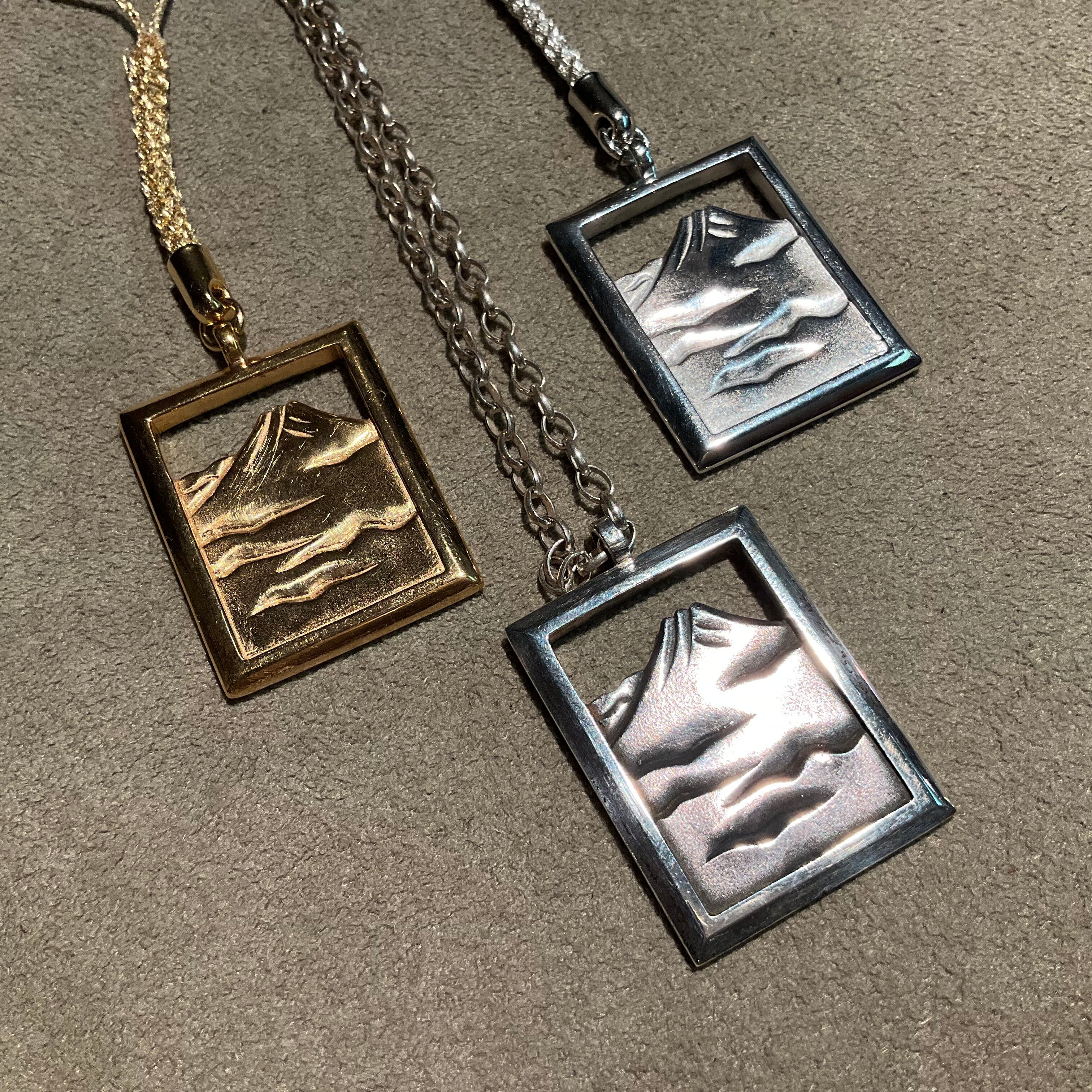 富士山 Square Flame Key holder Chain strap SilverJewelry 世界遺産