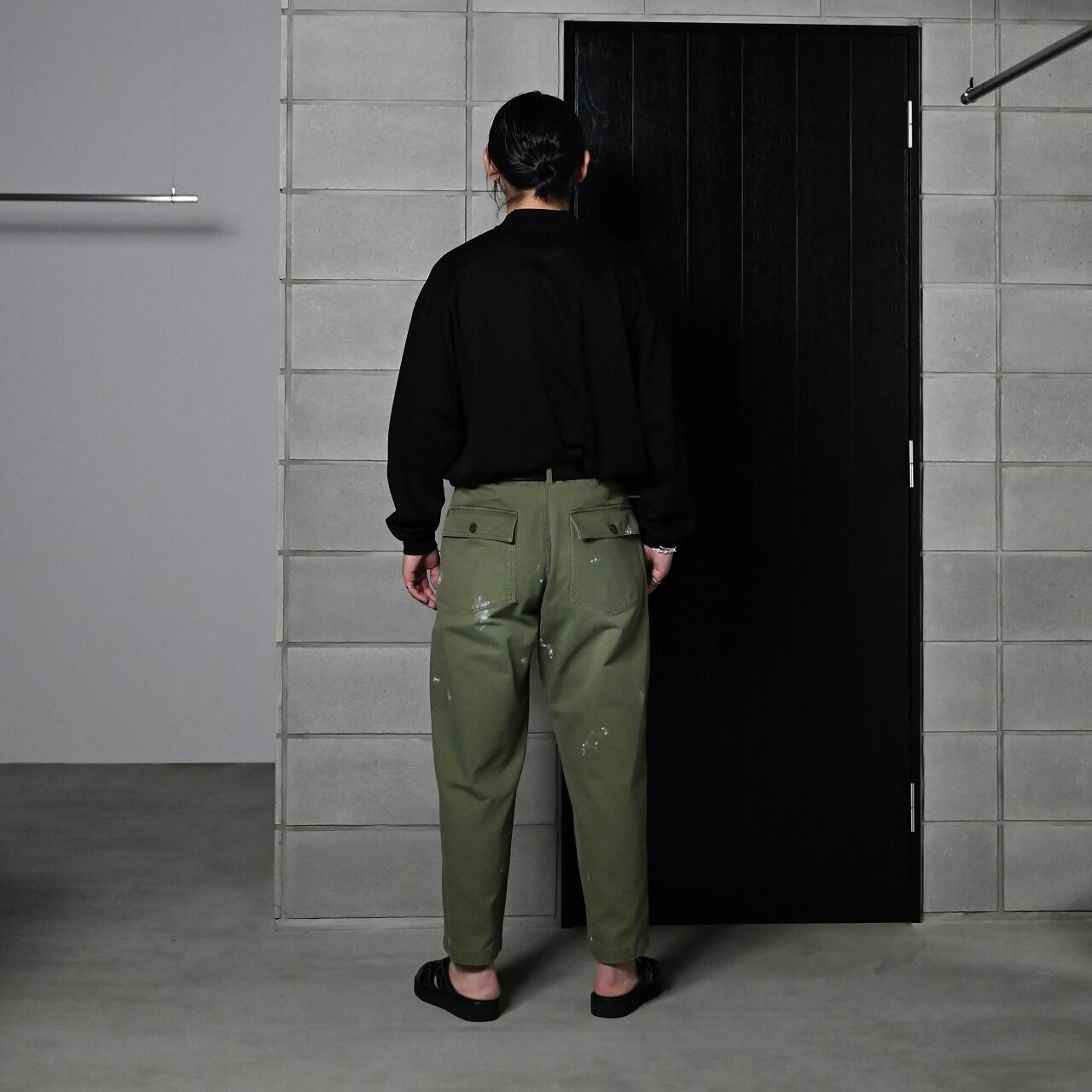INTERIM / MILK PAINT VINTAGE WASH ORGANIC COTTON US ARMY M-47 HBT