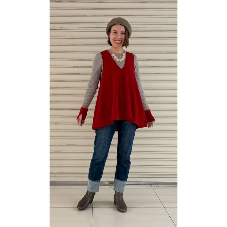 熊本店 156cm  /  着用カラー Red