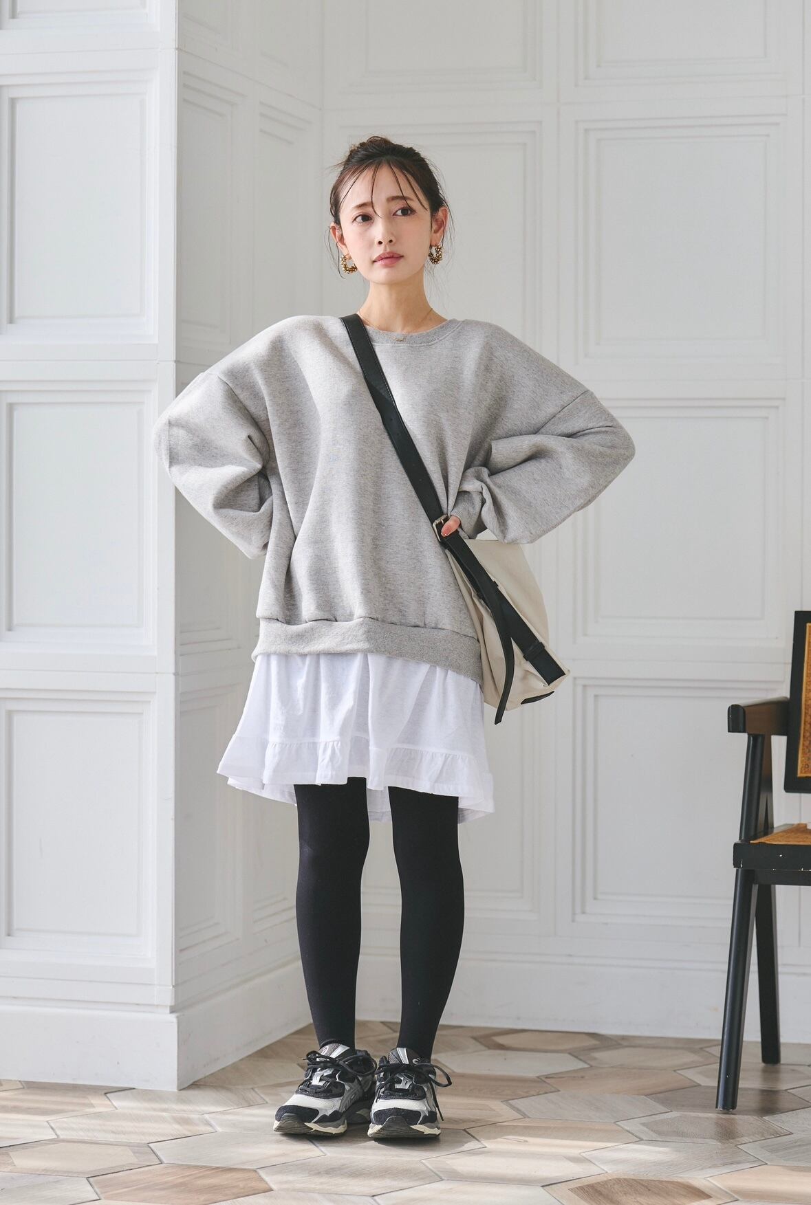 レイヤードチュニックワンピース | mite