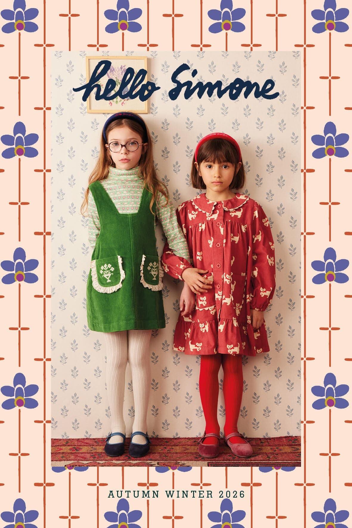 26AW】hello Simone(ハローシモーヌ)Christie dress Mint(3y/4y/6y/8y