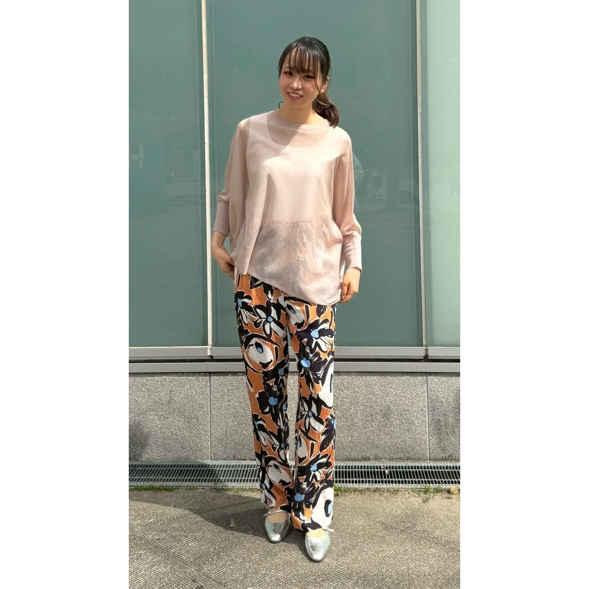 福岡店 163cm  /  着用カラー オフホワイト