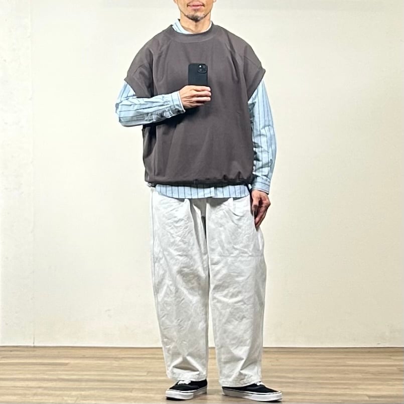 26SS》【STILL BY HAND】11.5oz DEEP TUCK WIDE DENIM PANTS スティル