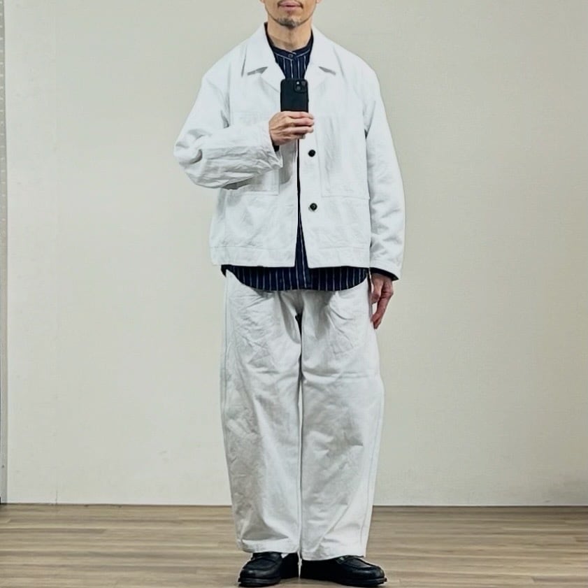 26SS》【STILL BY HAND】11.5oz DEEP TUCK WIDE DENIM PANTS スティル
