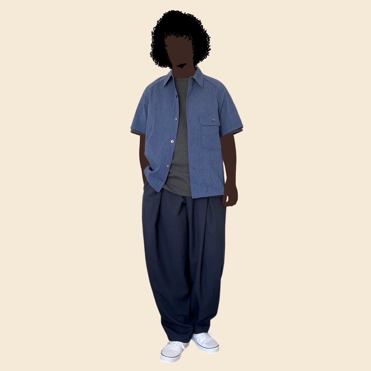 RELAX FIT by SUPERMARKET / NPID Polyester Suits Fabric Beachslacks