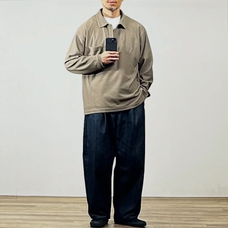 26SS》【STILL BY HAND】MOSS STITCH SKIPPER SHIRT スティルバイ