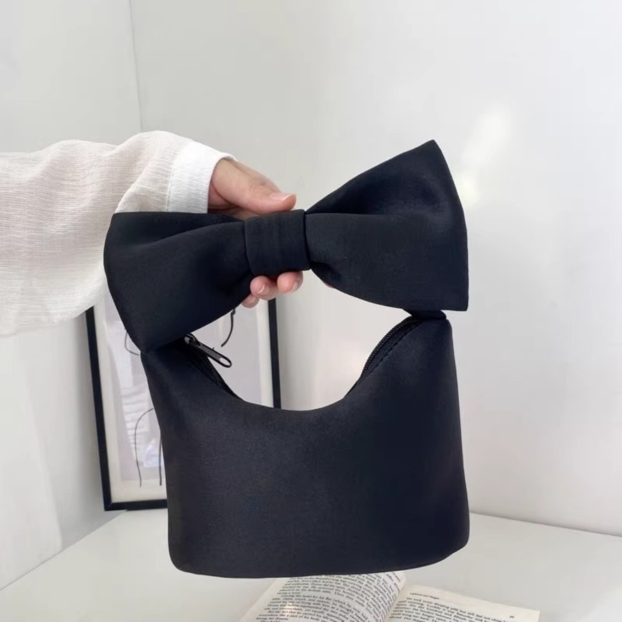 全3色/Big ribbon hand bag　M2834｜BK