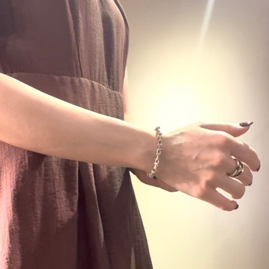 激レア【TIFFANY&CO. 】2492 Tモチーフ リンクシルバーブレスレット