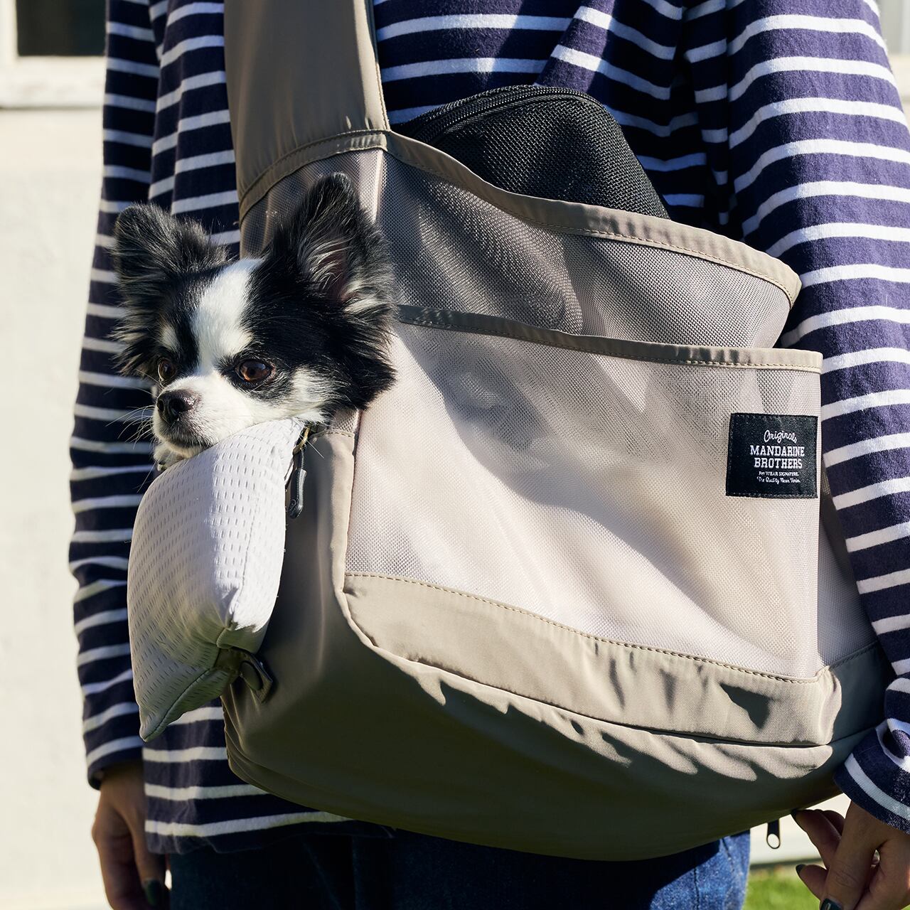 MANDARINE BROTHERS メッシュショルダーバッグ L ベージュ MESH SHOULDER BAG Lサイズ メッシュショルダーバッグ | MANDARINE