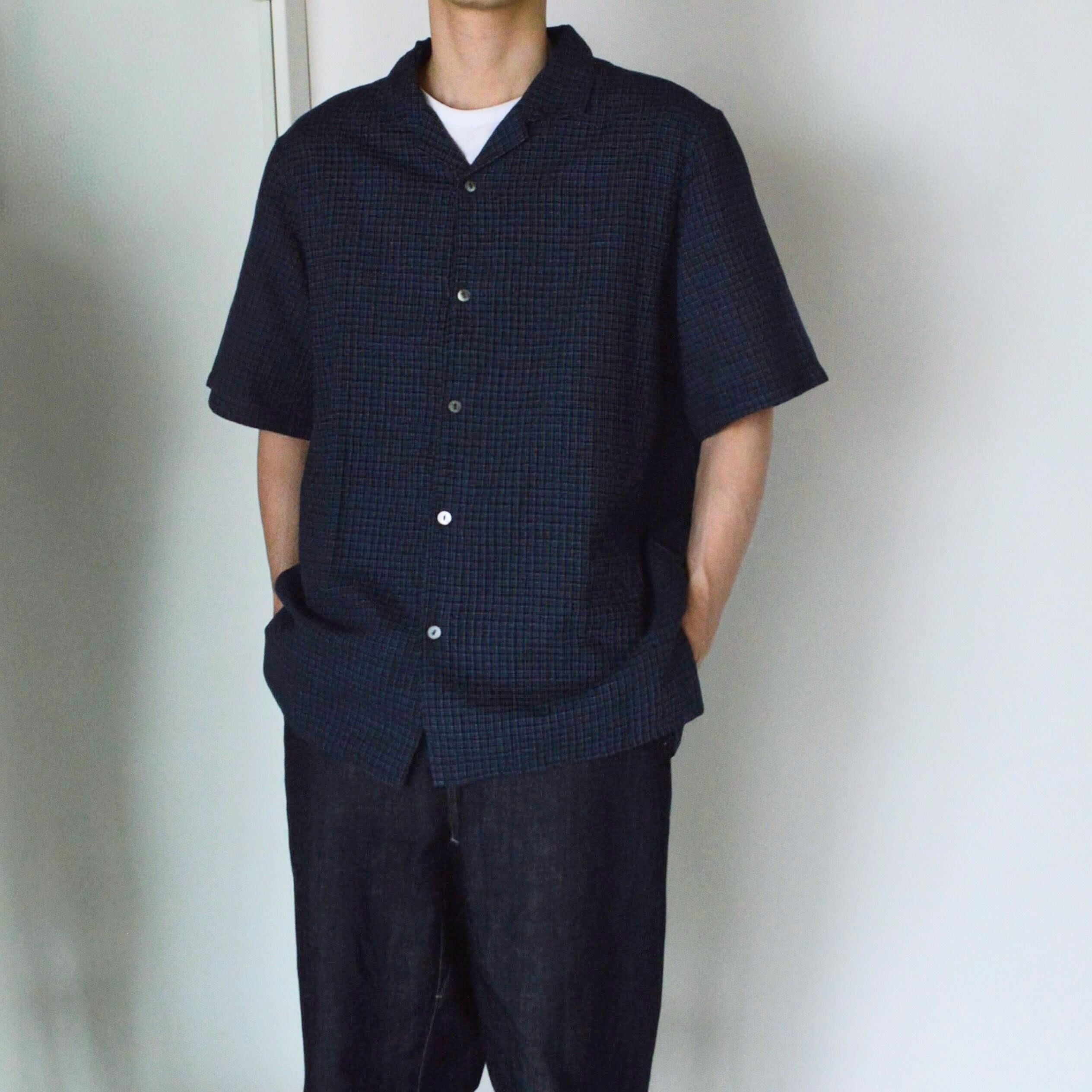 RESTOCK】MITTAN / SH-153 毛亜麻格子開襟シャツ | MA STORE