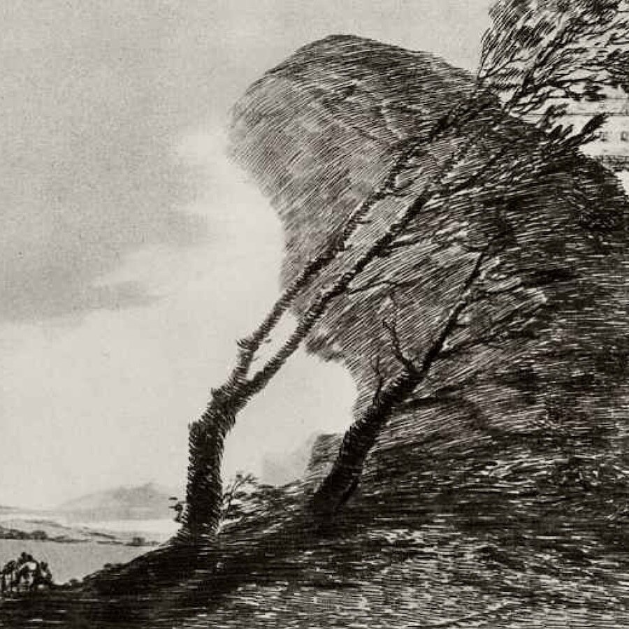 Landscape with large rock, 1810