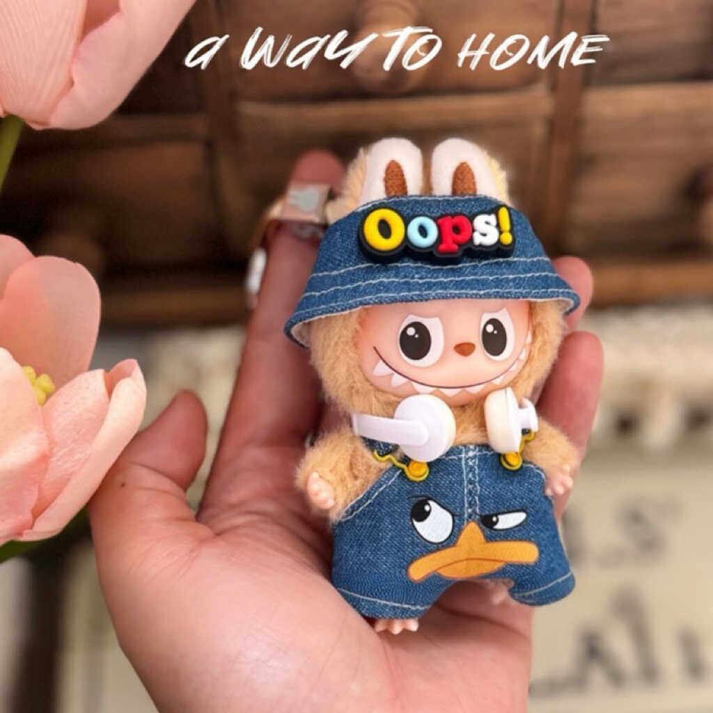 oops! 可愛すぎるコーデ完成！10cm Labubu 4.0対応 萌え断！デニム
