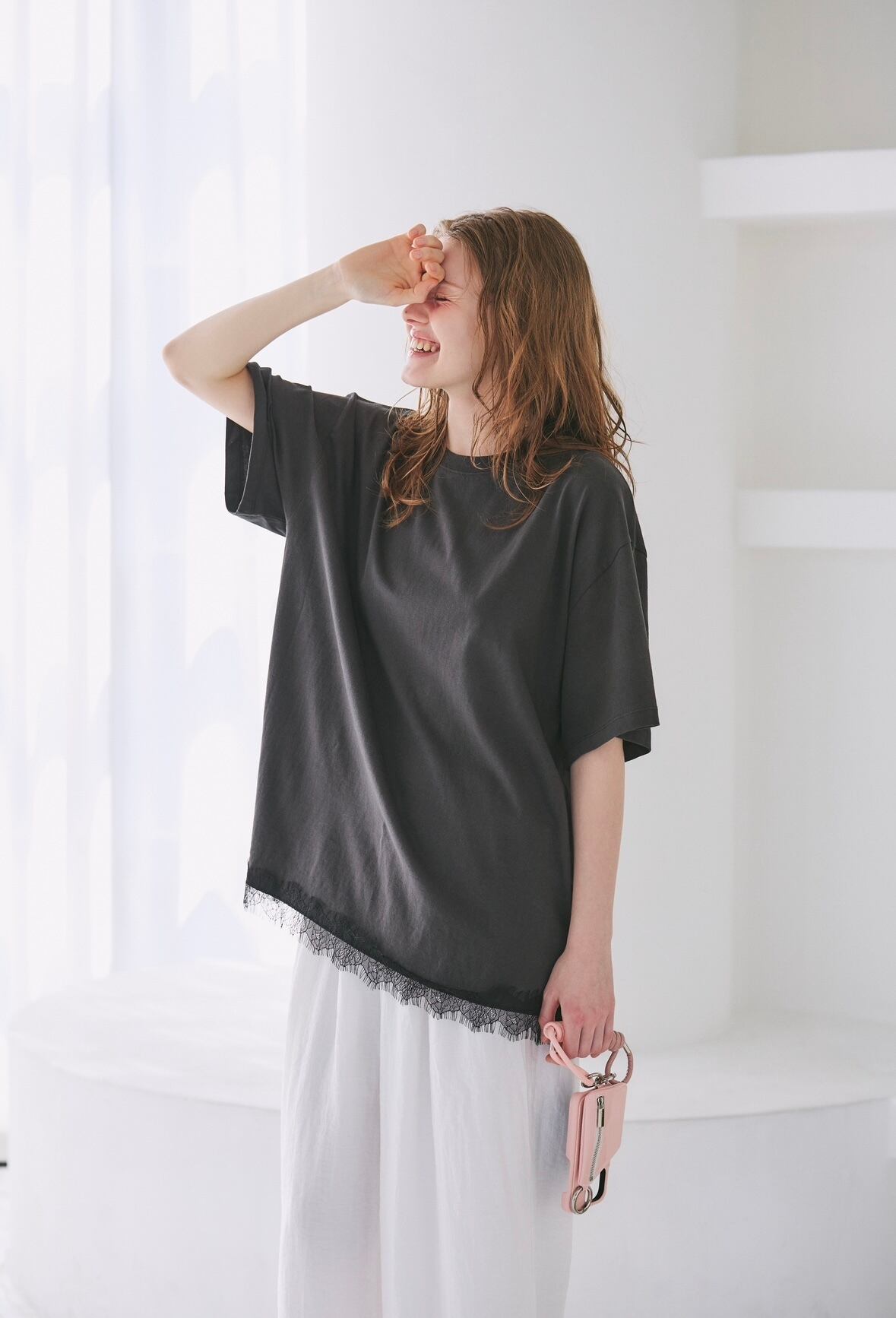 big silhouette lace tee | mite