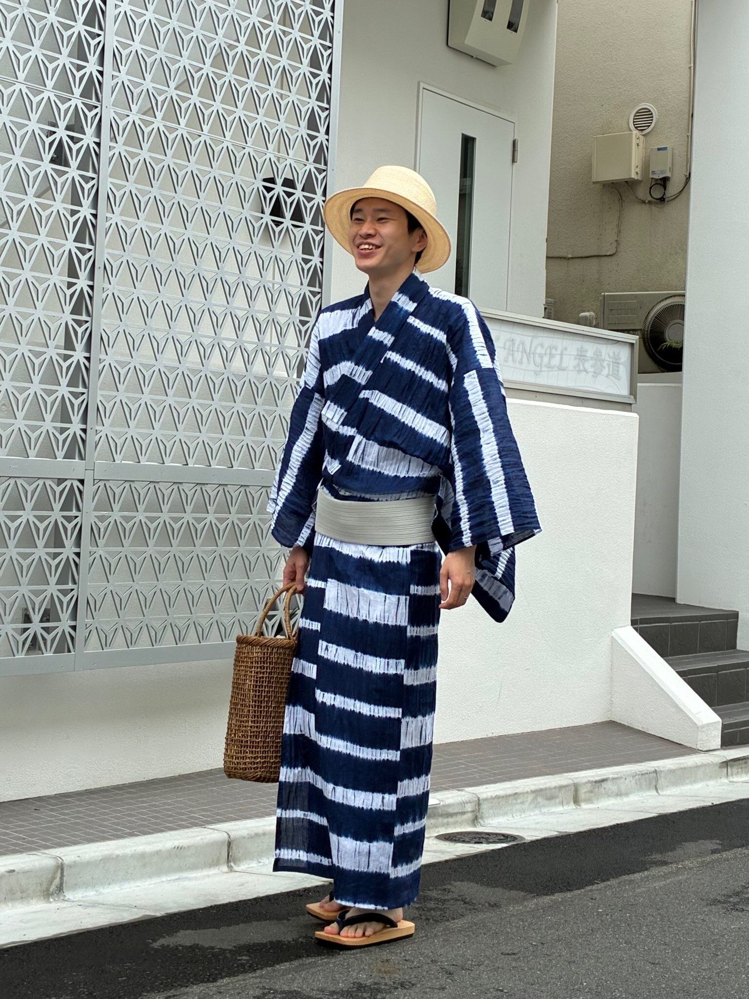 ゆかた(浴衣) / 有松鳴海 / 鎧段絞り / 乱 / NAVY（With tailoring