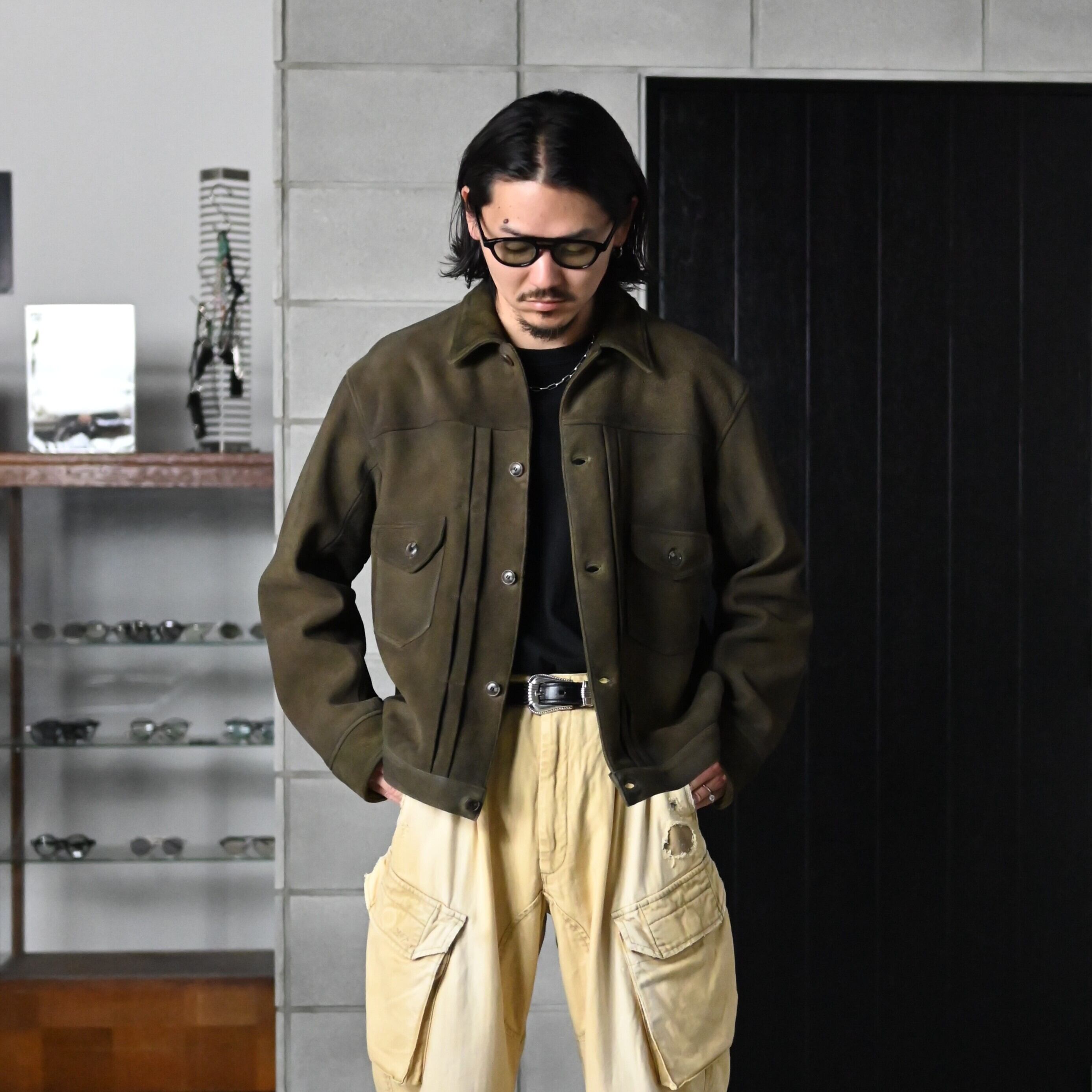 OLD JOE / PATINA DEER-SKIN JEAN JACKET (SUEDE) | GANKO