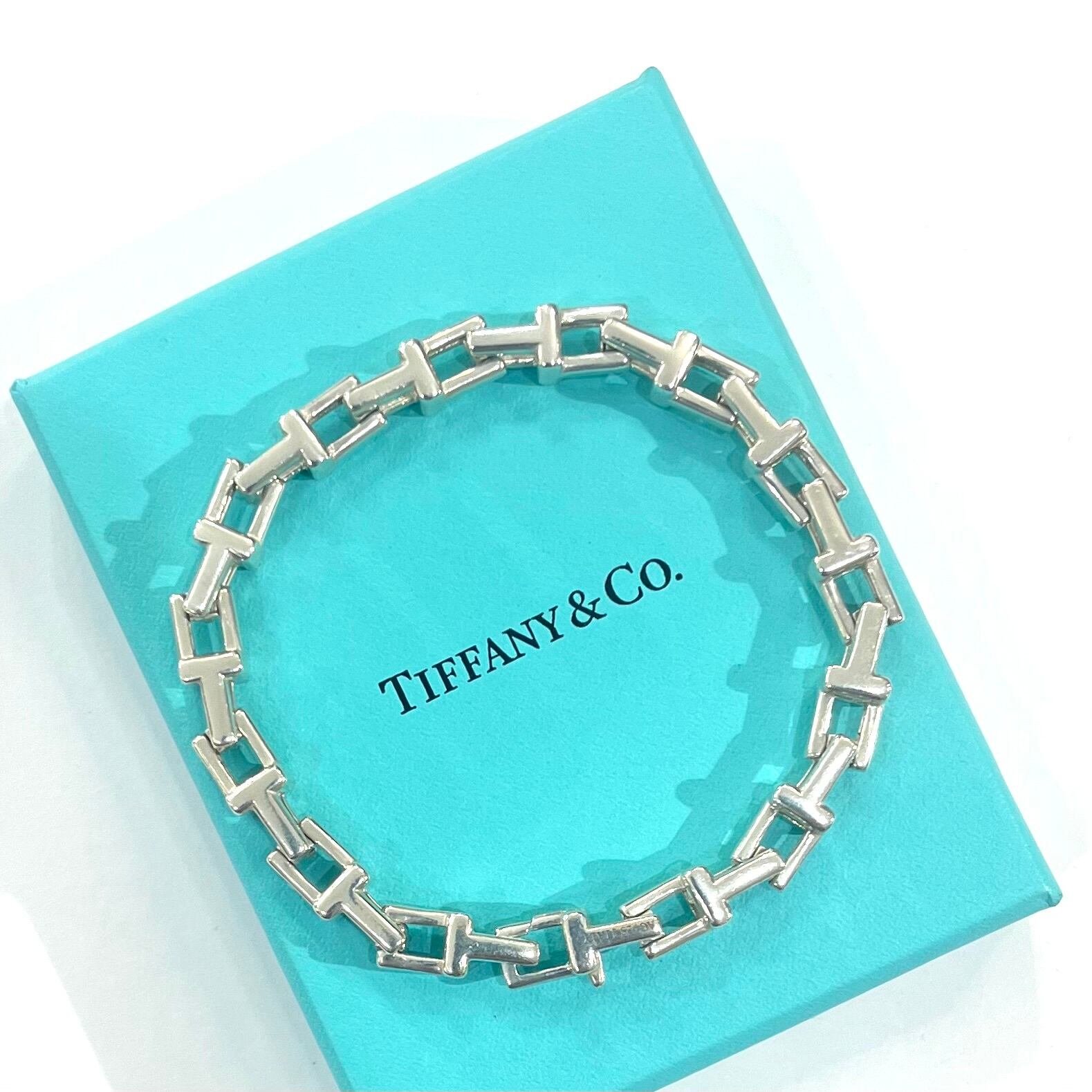 激レア【TIFFANY&CO. 】2616 ボリューム 重厚感Tモチーフ リンク