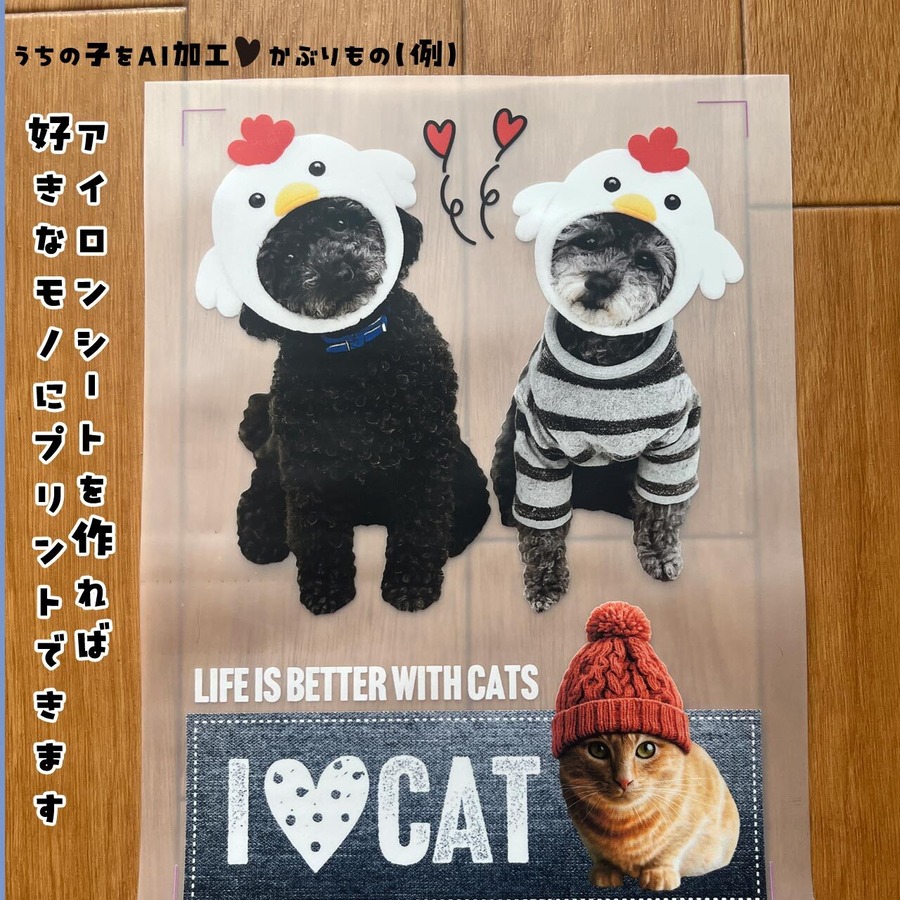 アイロンプリントで作りました