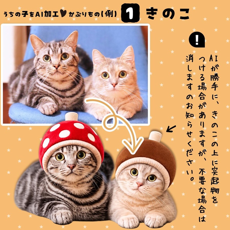 きのこの被り物
