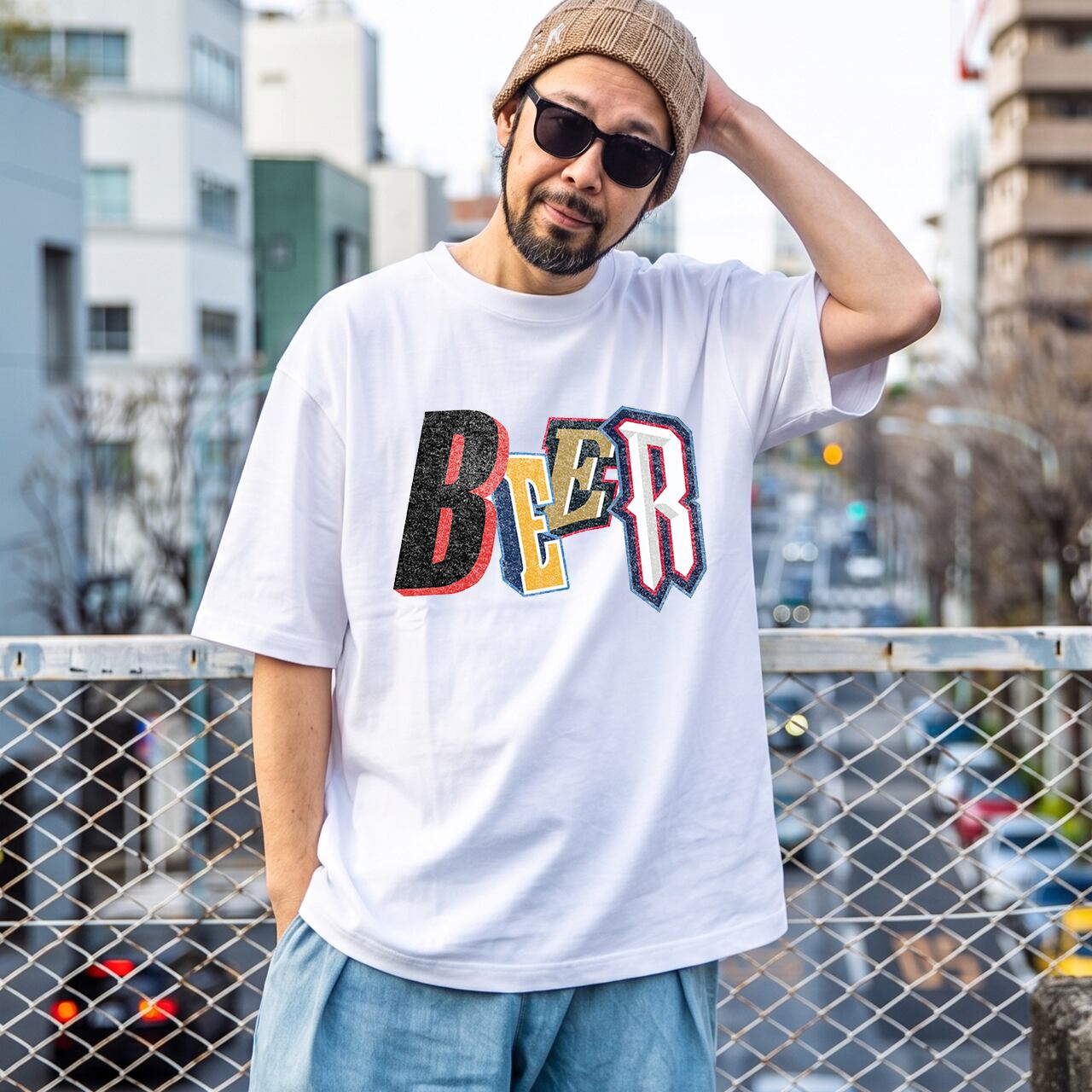 BEER NBAリスペクトTシャツ2026（ホワイト／スミクロ） | BEER