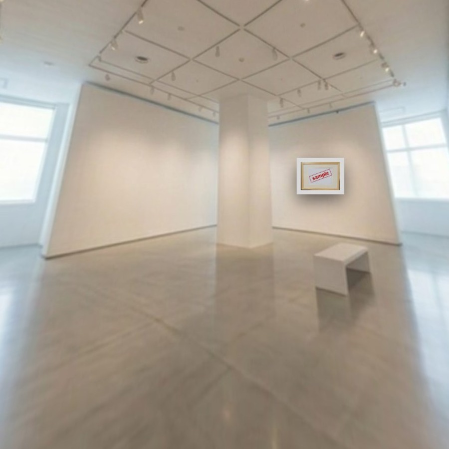 sample白い美術館の背景