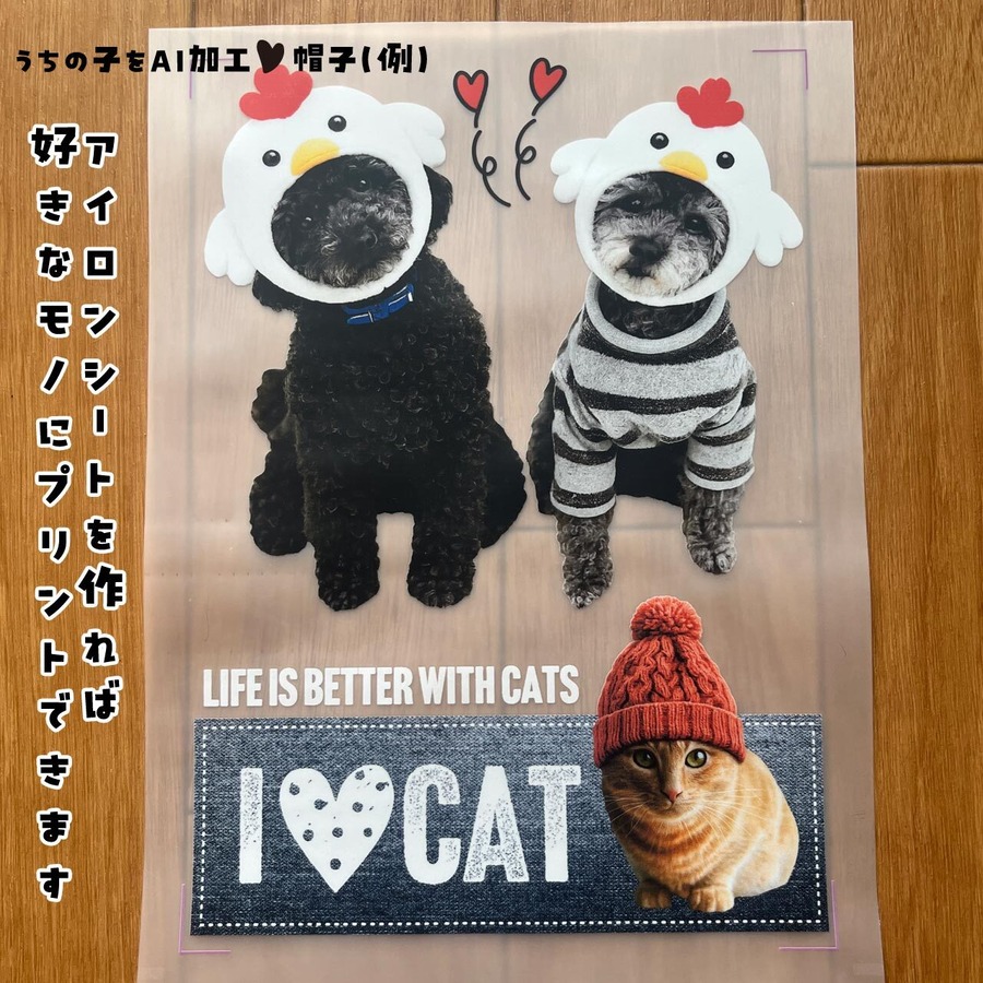 アイロンプリントで作りました♪