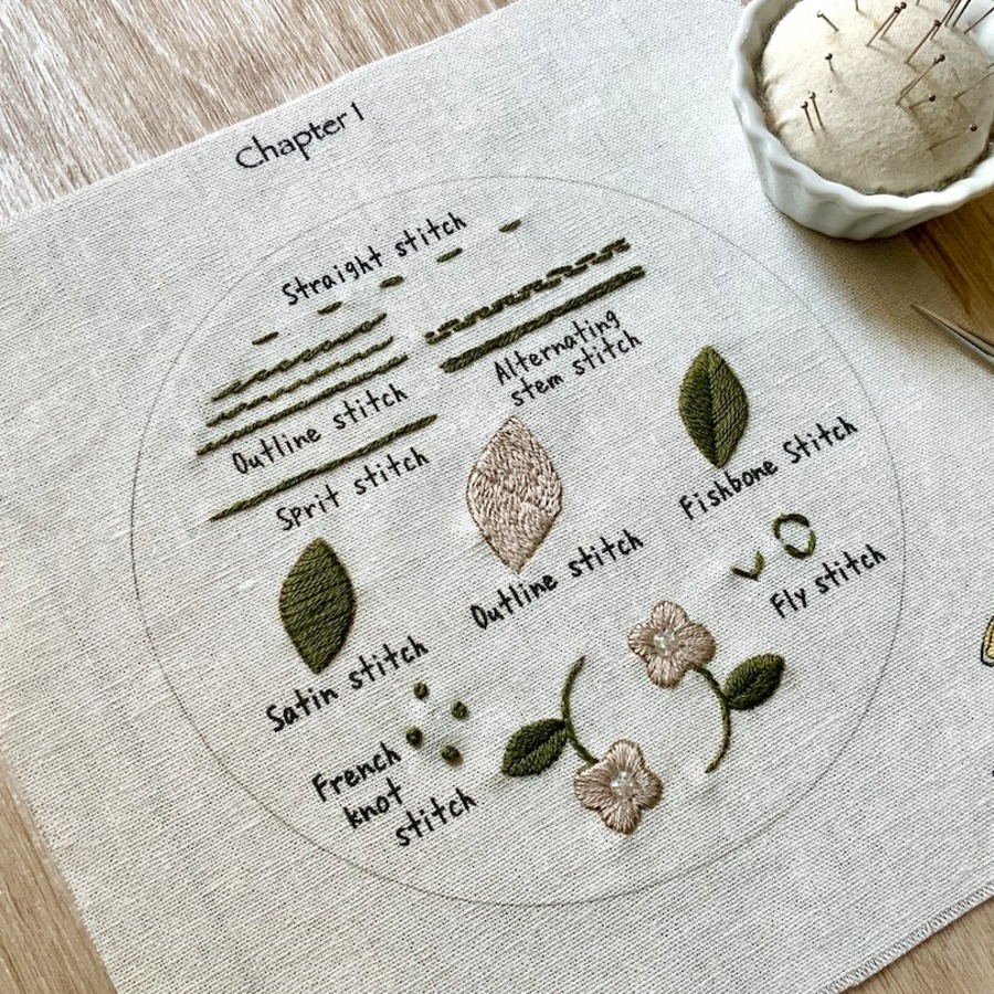 Decorative embroidered practice piece
