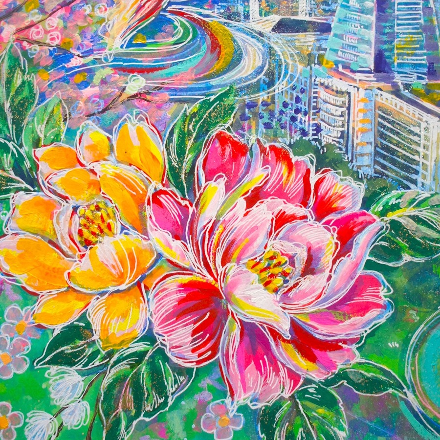 Hand-painted by infinity artist NAO, Japan.