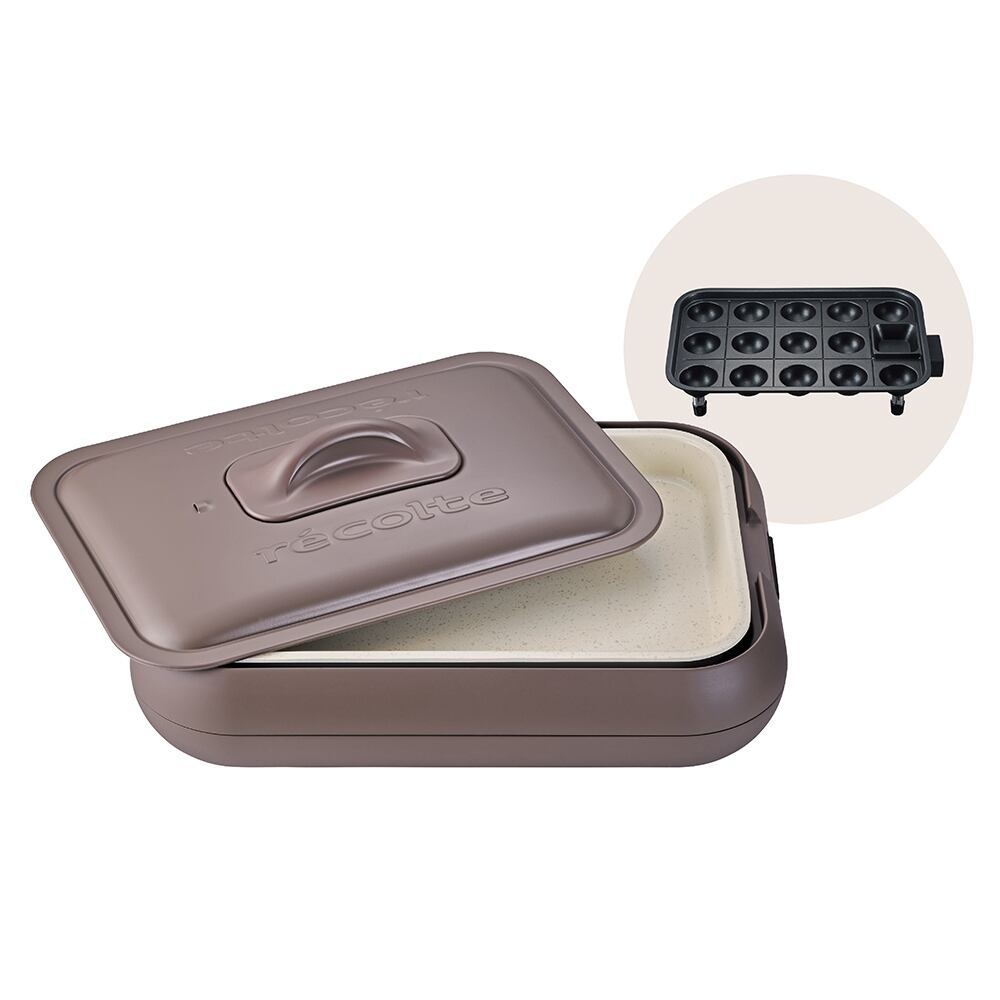 レコルト ホットプレート タコヤキプレートセット / モカブラウン RHP