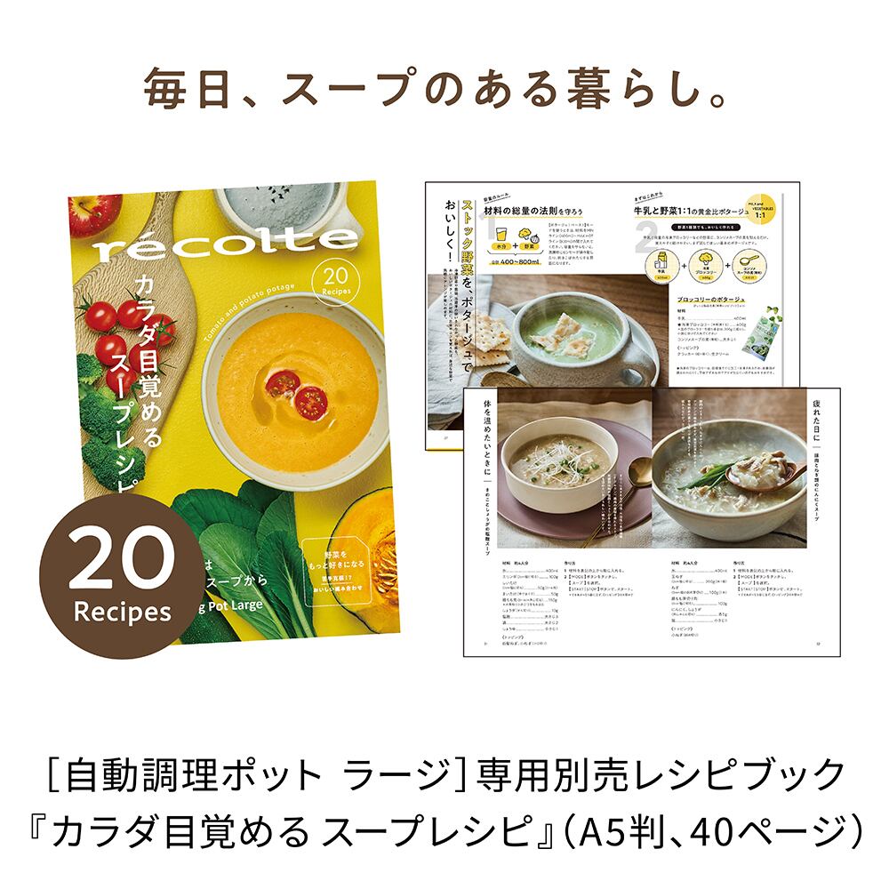 レコルト 自動調理ポット ラージ専用 別売レシピブック RSY-3RC1