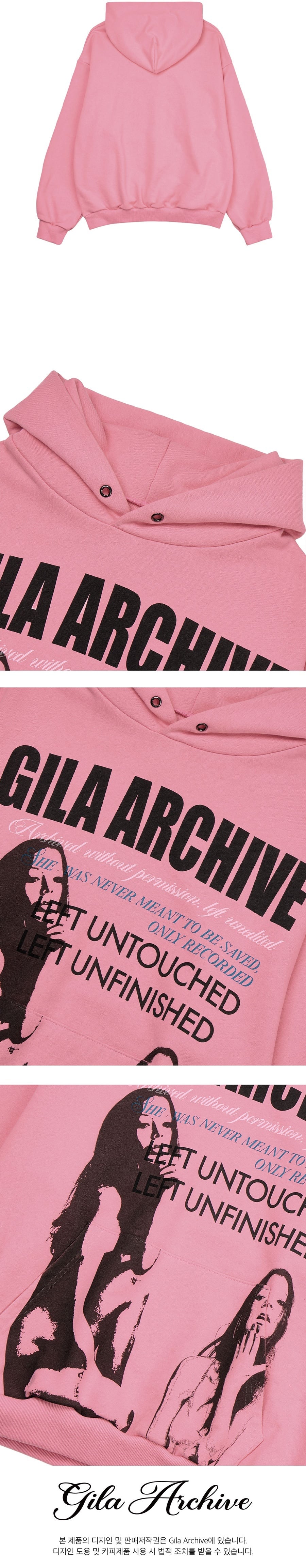 ★Hearts2Hearts ジウ 着用！【GILAARCHIVE】TWICE GIRL OVER SIZE HOODED_PINK