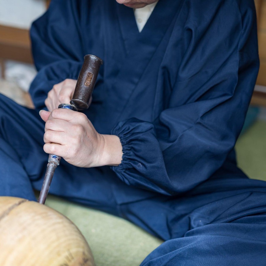 木魚製造の様子