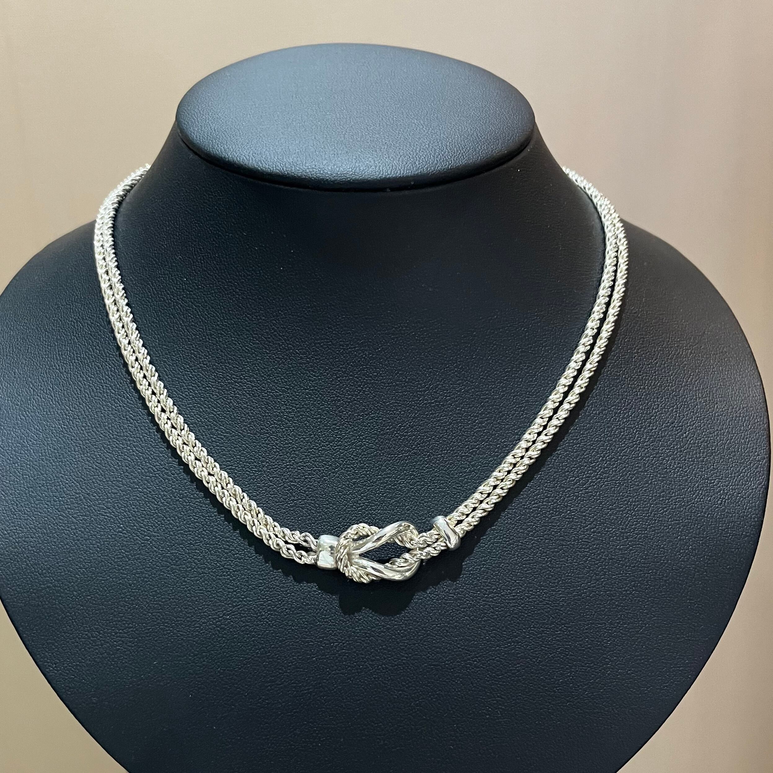 希少【TIFFANY&CO.】 2987 ティファニー ダブルロープ センターノット
