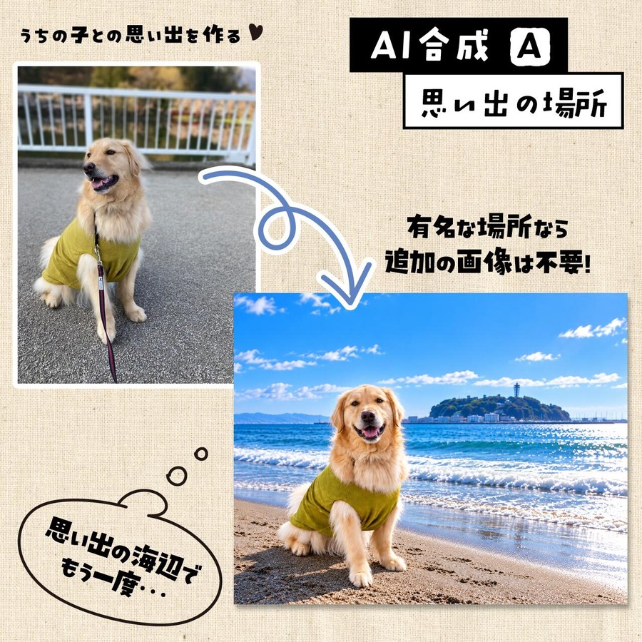 海に行った思い出を再現…