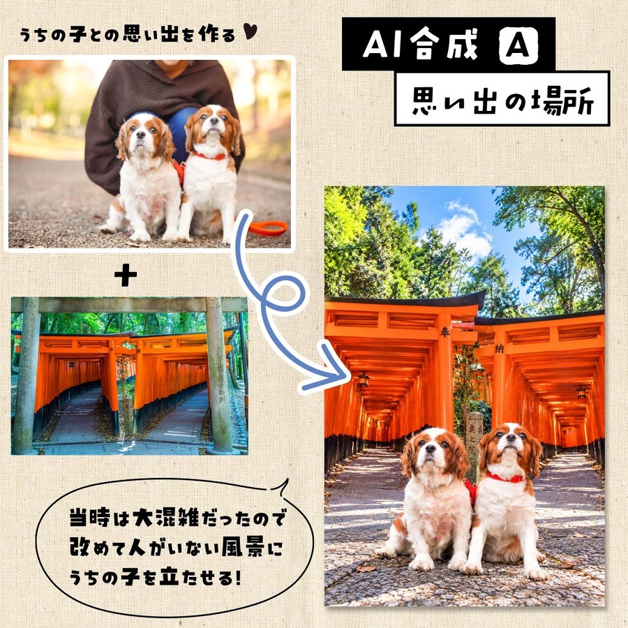 一緒に行った旅行の思い出を再現