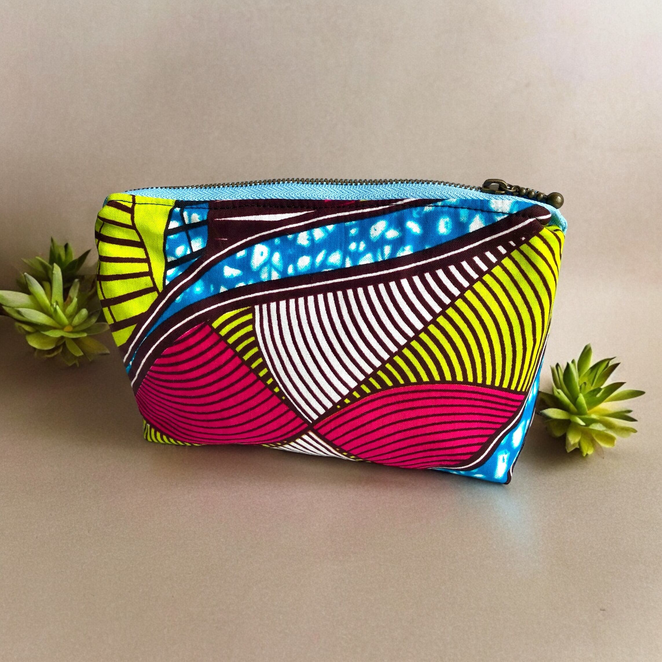 2.Blue×Green ストライプ花柄